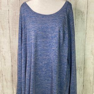 H by Halston Blue Tunic; long sleeved; Size 3x